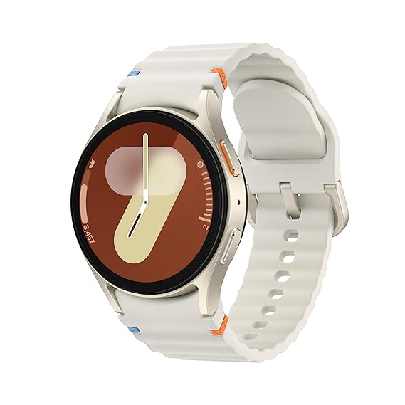 Samsung Galaxy Watch 7 (40mm, Cream, BT+LTE) with 3nm Processor | Dual GPS | Sapphire Glass & Armour Aluminum | 5ATM & IP68 | HR, SpO2, BP & ECG Monitor