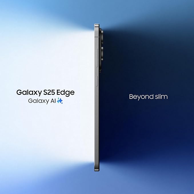 Samsung Galaxy S25 Edge 5G AI Smartphone (Titanium Silver, 12GB RAM, 512GB Storage) | Precision Built with Titanium | Ultra-Sleek and Premium with a 200 MP Camera | Snapdragon 8 Elite for Galaxy