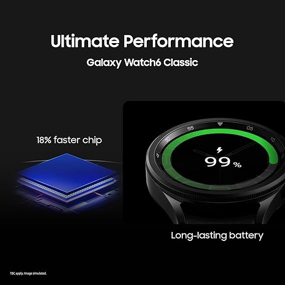 Samsung Galaxy Watch6 Classic Bluetooth (47mm, Silver, Compatible with Android only) | Introducing BP & ECG Features