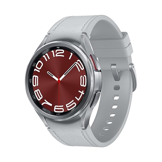 Samsung Galaxy Watch6 Classic Bluetooth (47mm, Silver, Compatible with Android only) | Introducing BP & ECG Features