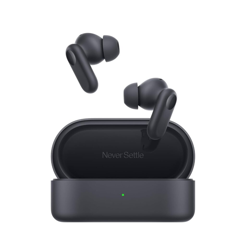 
OnePlus Nord Buds 2r True Wireless in Ear Earbuds with Mic, 12.4mm Drivers, Playback:Upto 38hr case,4-Mic Design, IP55 Rating [Deep Grey]