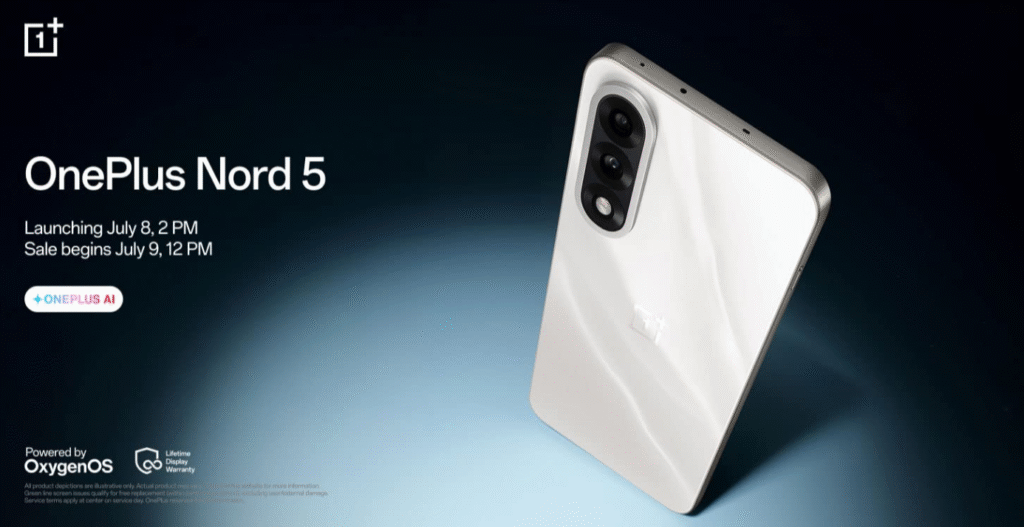 OnePlus Nord CE 5 with Dimensity 8350, 7,100mAh Battery & 50MP OIS Camera Launching on July 8 in India