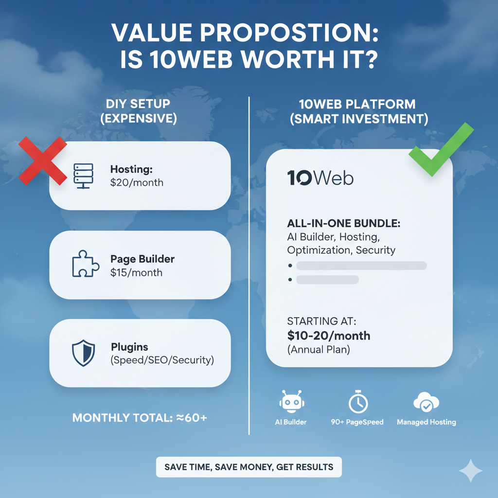 how much does 10Web cost