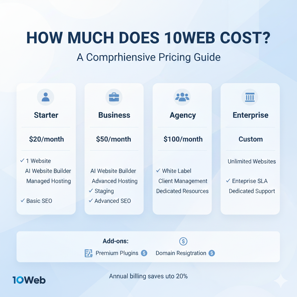 how much does 10Web cost