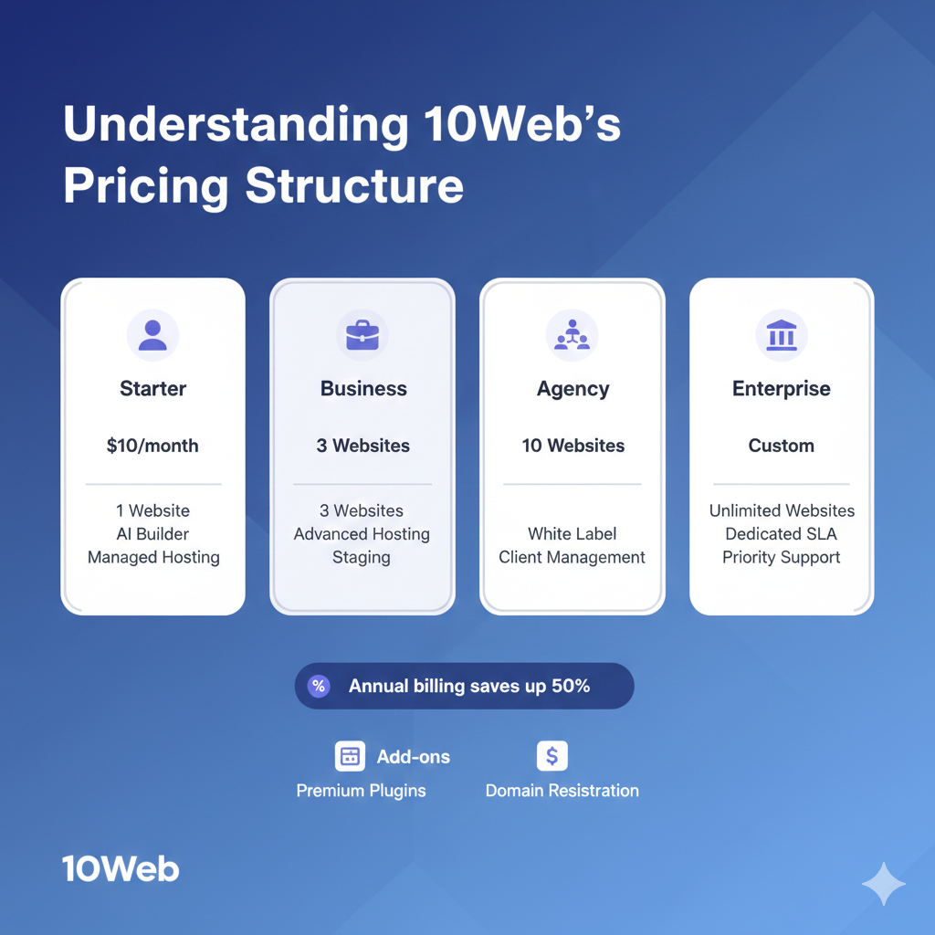 how much does 10Web cost
