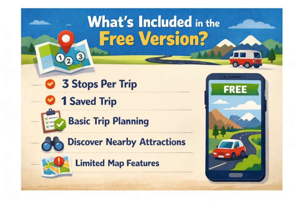 Is Roadtrippers free
