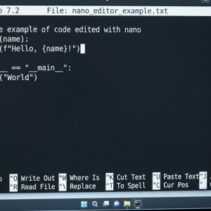 What is a nano editor?